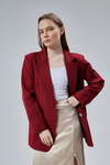 Kadın Oversize Astarlı Dokuma Blazer Ceket