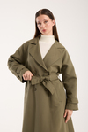 Kadın Oversize Astarlı Trençkot