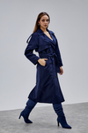 Kadın Oversize Astarlı Uzun Trençkot