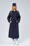 Kadın Oversize Kuşaklı Trençkot