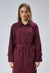 Kadın Oversize Kuşaklı Trençkot