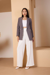 Koyu Gri Oversize Dokuma Blazer Ceket