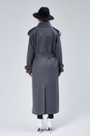 Kuşaklı Oversize Kaşe Kaban