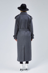 Kuşaklı Oversize Kaşe Kaban