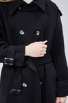 Kuşaklı Oversize Kaşe Kaban