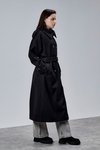 Kuşaklı Oversize Kaşe Kaban