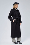 Kuşaklı Oversize Kaşe Kaban