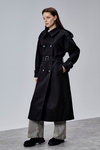 Kuşaklı Oversize Kaşe Kaban