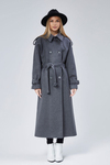Kuşaklı Oversize Kaşe Kaban