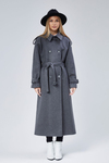 Kuşaklı Oversize Kaşe Kaban