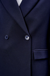 Lacivert Palazzo Pantolon Blazer Ceket Takım