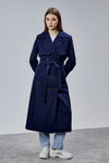 Lacivert Regular Kalıp Rüzgarlık Detaylı Trençkot 46636