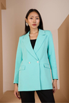 Mint Oversize Dokuma Blazer Ceket