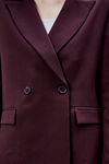 Mürdüm Palazzo Pantolon Blazer Ceket Takım