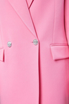 Pembe Oversize Dokuma Blazer Ceket
