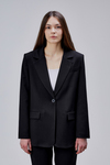 Siyah Kruvaze Regular Blazer Takım