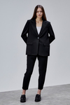 Siyah Kruvaze Regular Blazer Takım