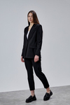 Siyah Kruvaze Regular Blazer Takım