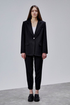 Siyah Kruvaze Regular Blazer Takım