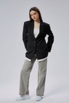 Siyah Oversize Uzun Blazer Ceket