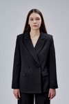 Siyah Palazzo Pantolon Blazer Ceket Takım