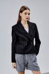 Siyah Regular Fit Premium Kısa Kaşe Ceket