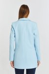 Turkuaz Oversize Dokuma Blazer Ceket