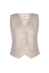 Beige Linen Vest