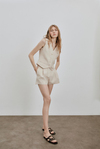 Beige Linen Vest