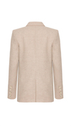 Beige Slim Wool Blazer