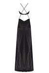 Black Satin Maxi Dress