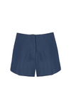 Blue Linen Shorts