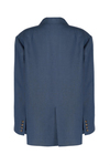 Blue Oversize Linen Blazer