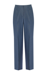 Blue Oversize Linen Pants