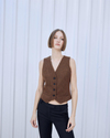 Brown Wool Vest 