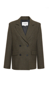 Checked Green Wool Blazer