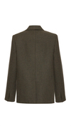 Checked Green Wool Blazer