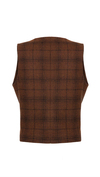 Checked Wool Brown Vest
