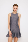 Grey Silk Cotton Dress