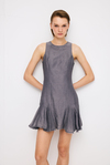 Grey Silk Cotton Dress