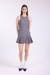 Halter Neck Silk-Cotton Dress