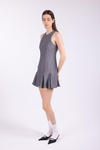 Halter Neck Silk-Cotton Dress