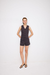 Linen Straight Brown Short