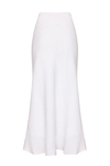 Midi Linen White Skirt