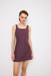 Mini Linen Plum Dress
