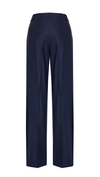 Plated Wool Dark Blue Pants