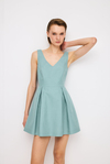 Pleated Mint Dress