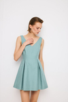Pleated Mint Dress