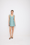 Pleated Mint Dress