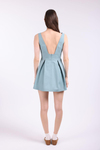 Pleated Mint Linen Dress